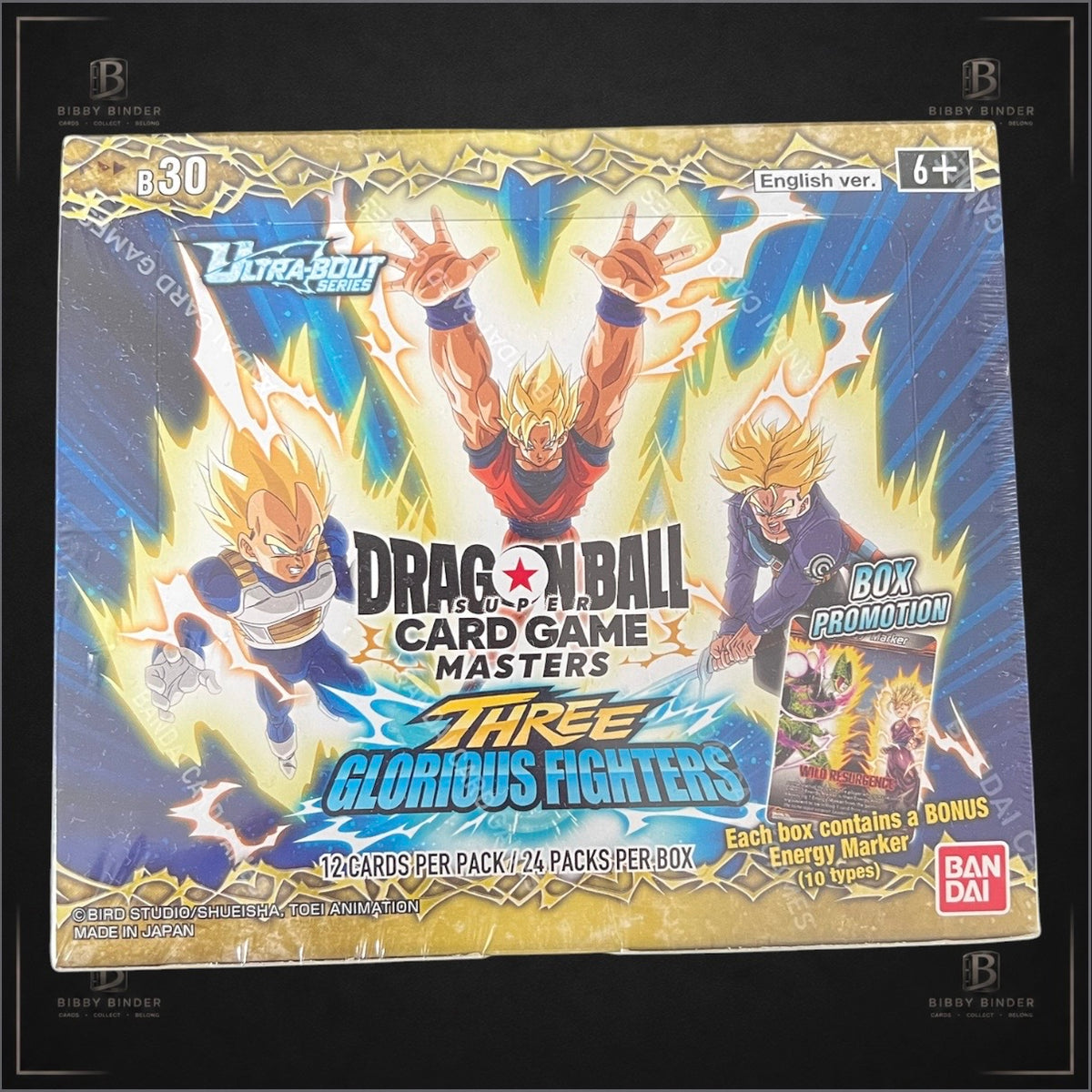 Dragon Ball Super Masters B30 Three Glorious Fighters Booster Box
