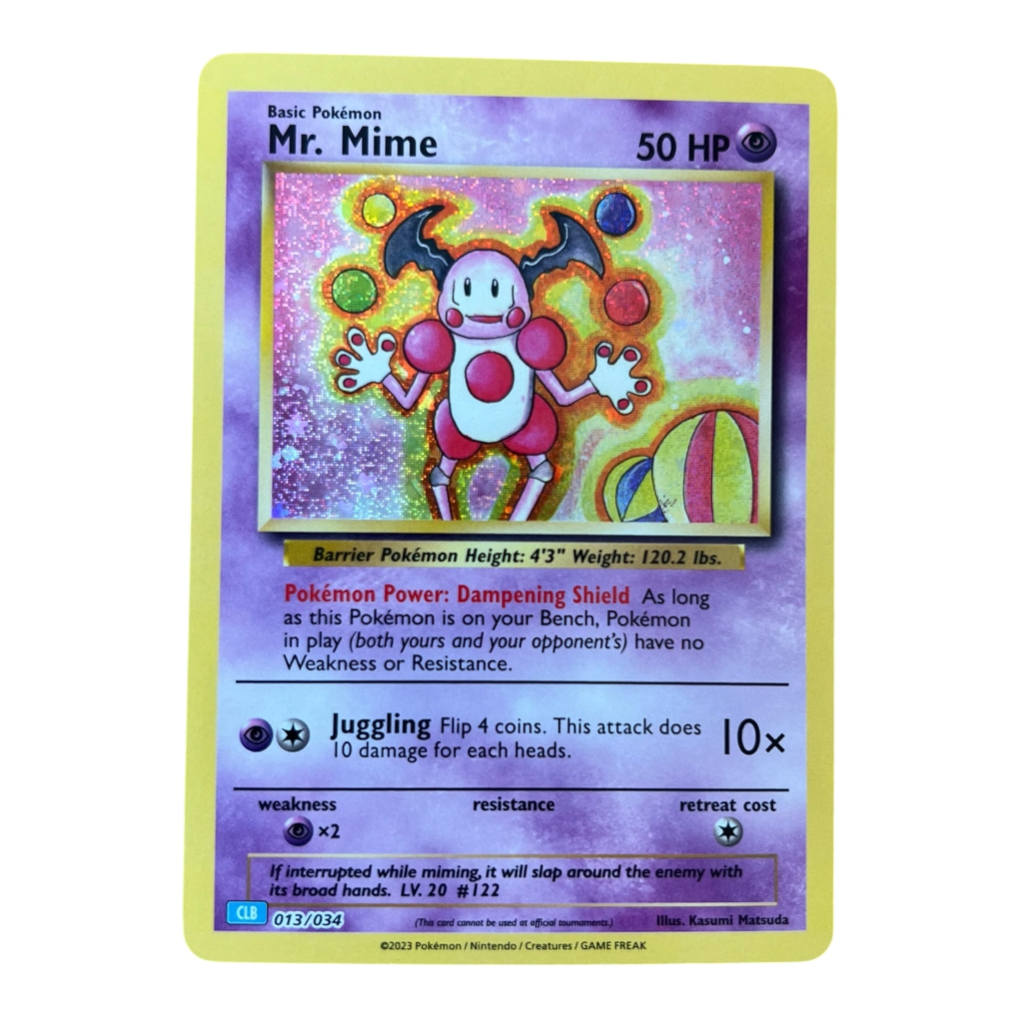Pokémon Mr. Mime Holo 013/034 – Classic Collection Holo Card