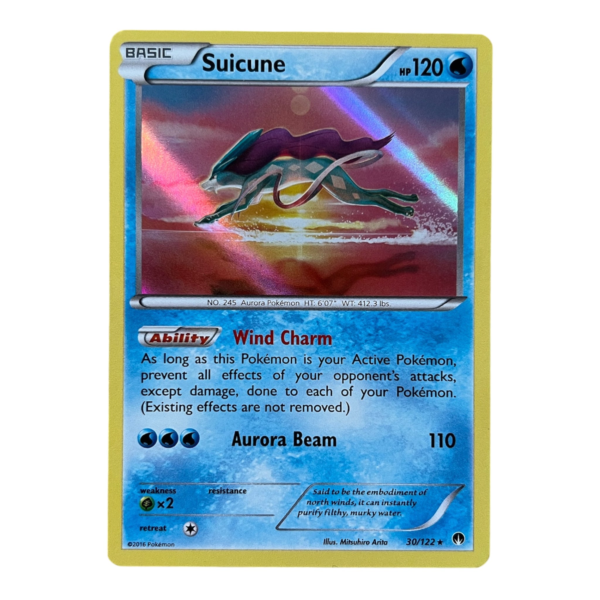 Pokémon Suicune 30/122 – Holo Rare Card | BREAKpoint