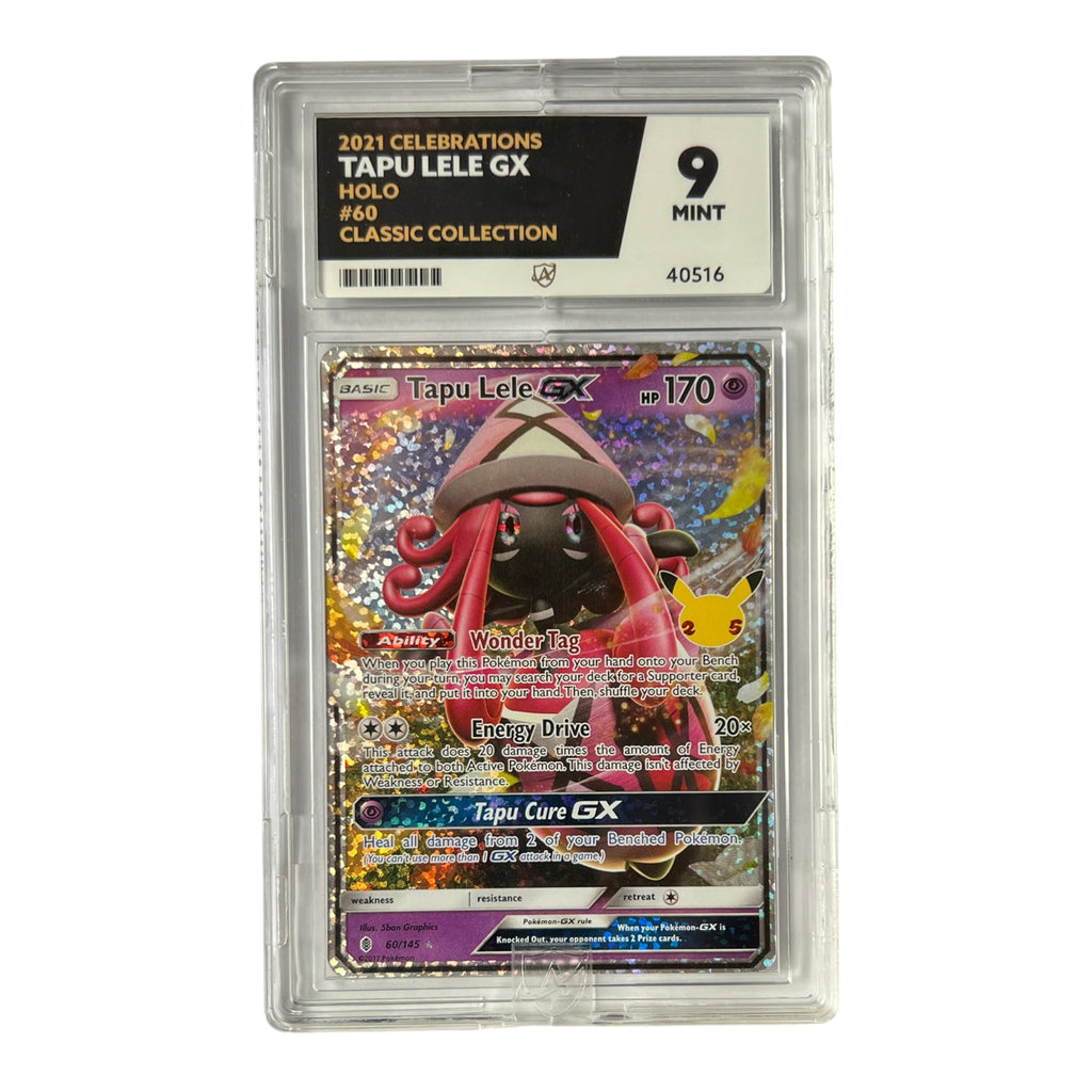 2021 Tapu Lele GX 60/145 Celebrations Classic Collection Holo Ace Graded Mint 9