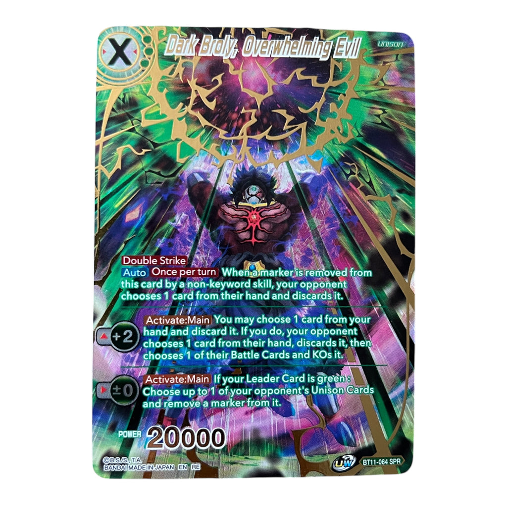 Dragon Ball Super Card Game Dark Broly, Overwhelming Evil BT11-064 SPR