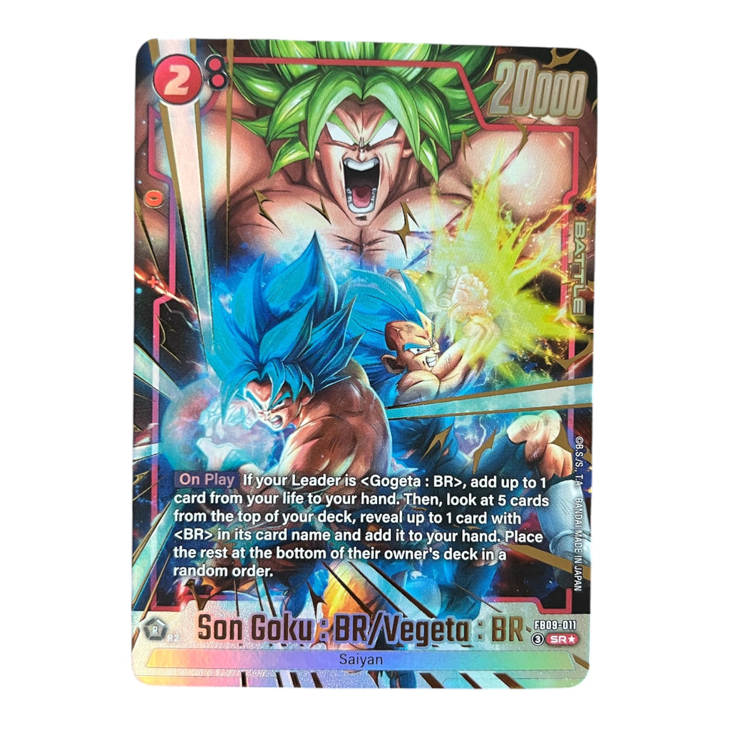 Dragon Ball Super Fusion World Son Goku: BR / Vegeta: BR FB09-011 SR★ Alt Art Parallel