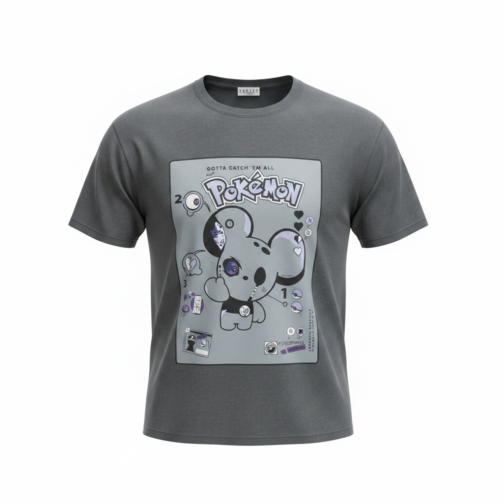 Charcoal Print Tee - Limited Print | The-Pokeverse