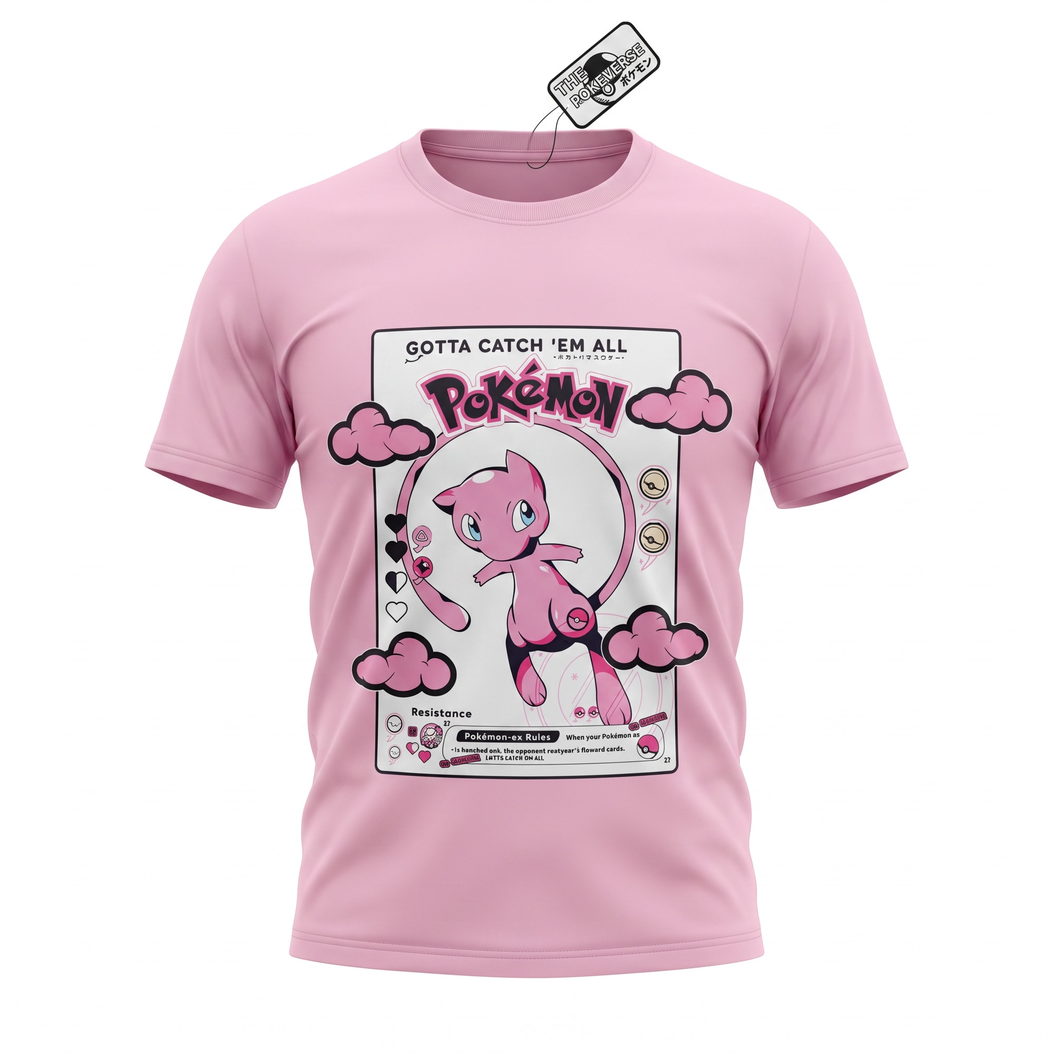 Pink Mew Pokémon Graphic T-Shirt