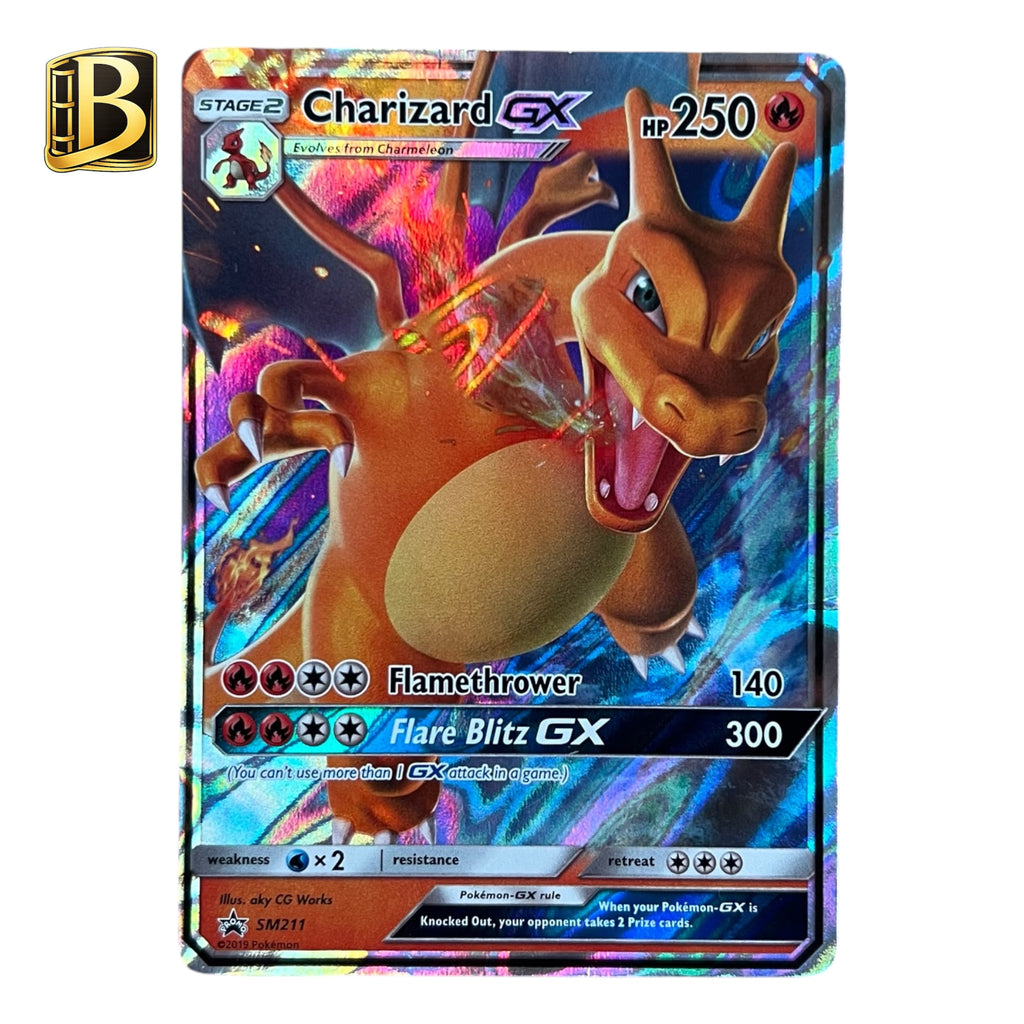 Pokémon Charizard GX SM211 Hidden Fates Black Star Promo LP