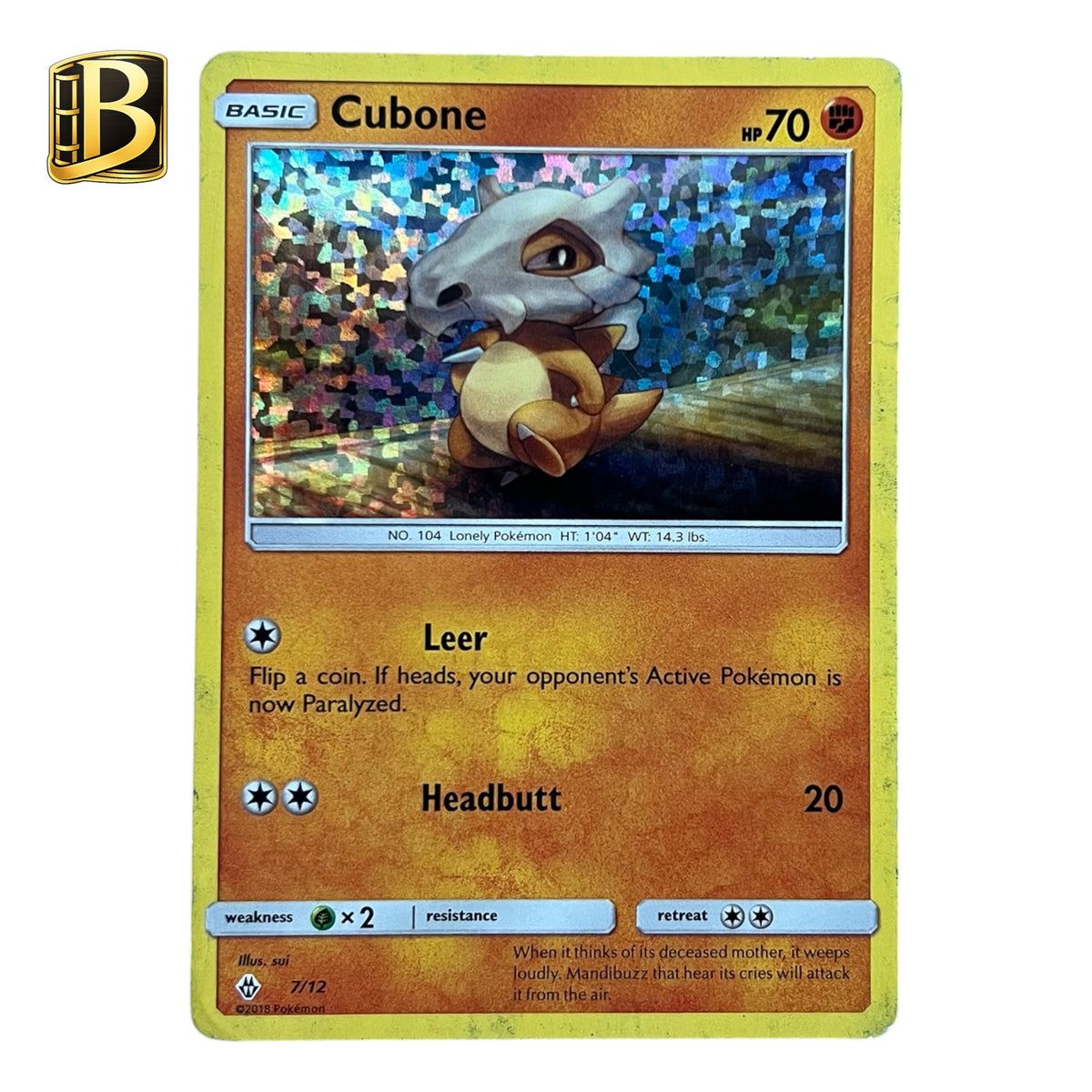 Pokémon Cubone 7/12 – McDonald’s Collection 2018 MP