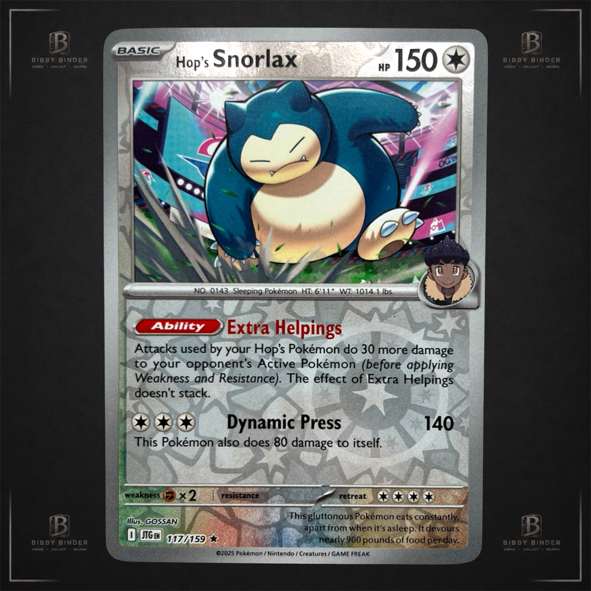 Pokémon Hop’s Snorlax 117/159 – Journey Together – Reverse Holo