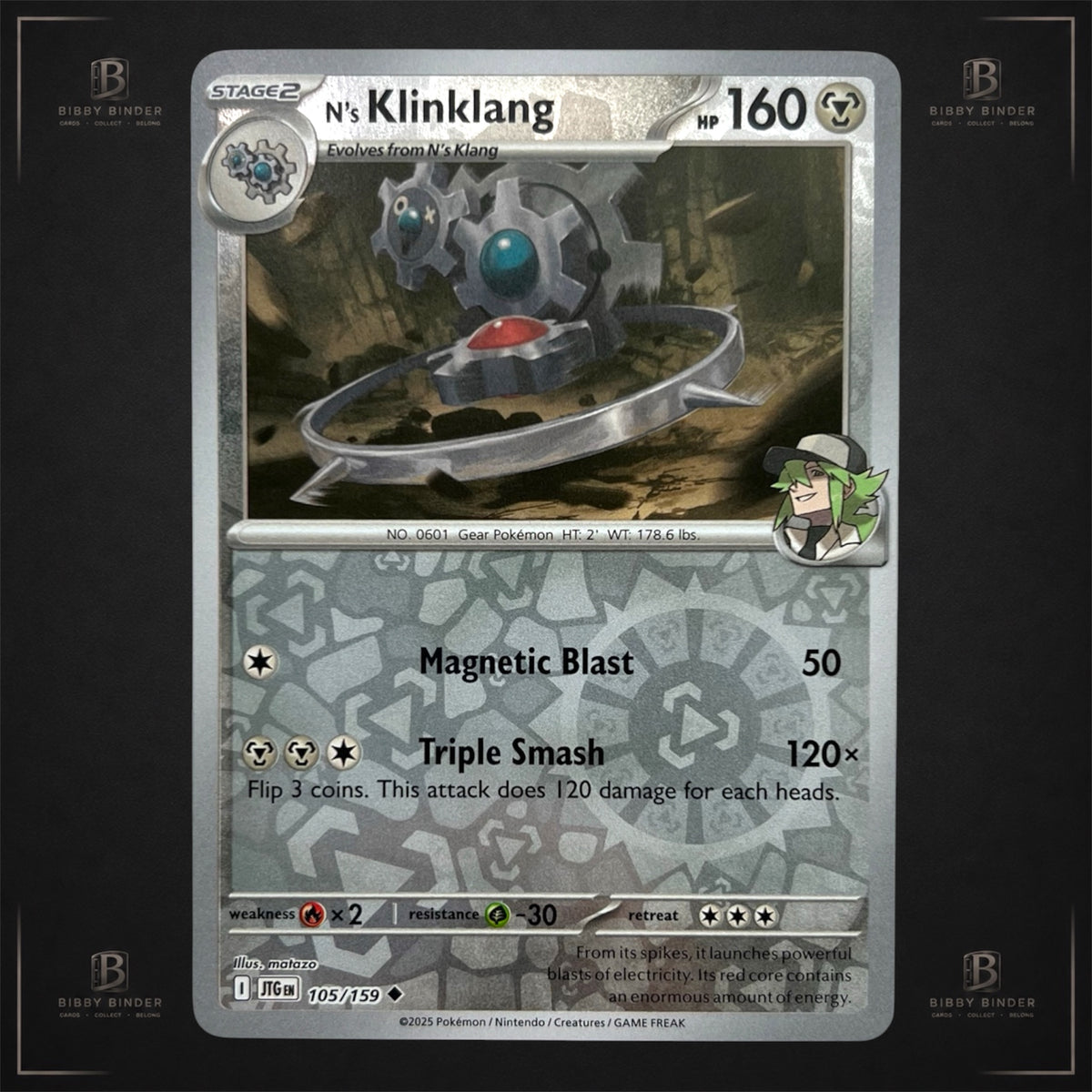 Pokémon N’s Klinklang 105/159 – Journey Together Reverse Holo