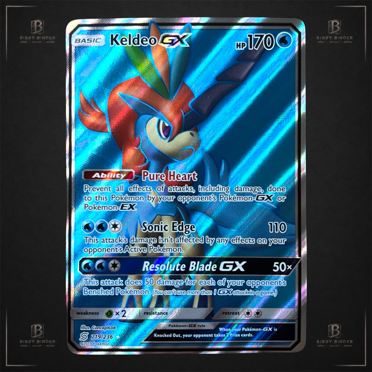 Pokémon Keldeo GX 219/236 – Cosmic Eclipse