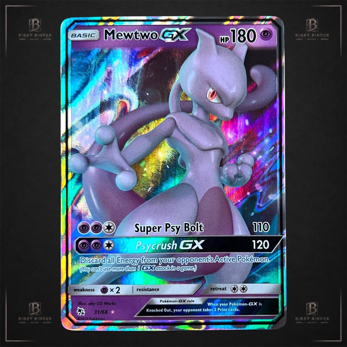 Pokémon Mewtwo GX 31/68 – Hidden Fates Ultra Rare