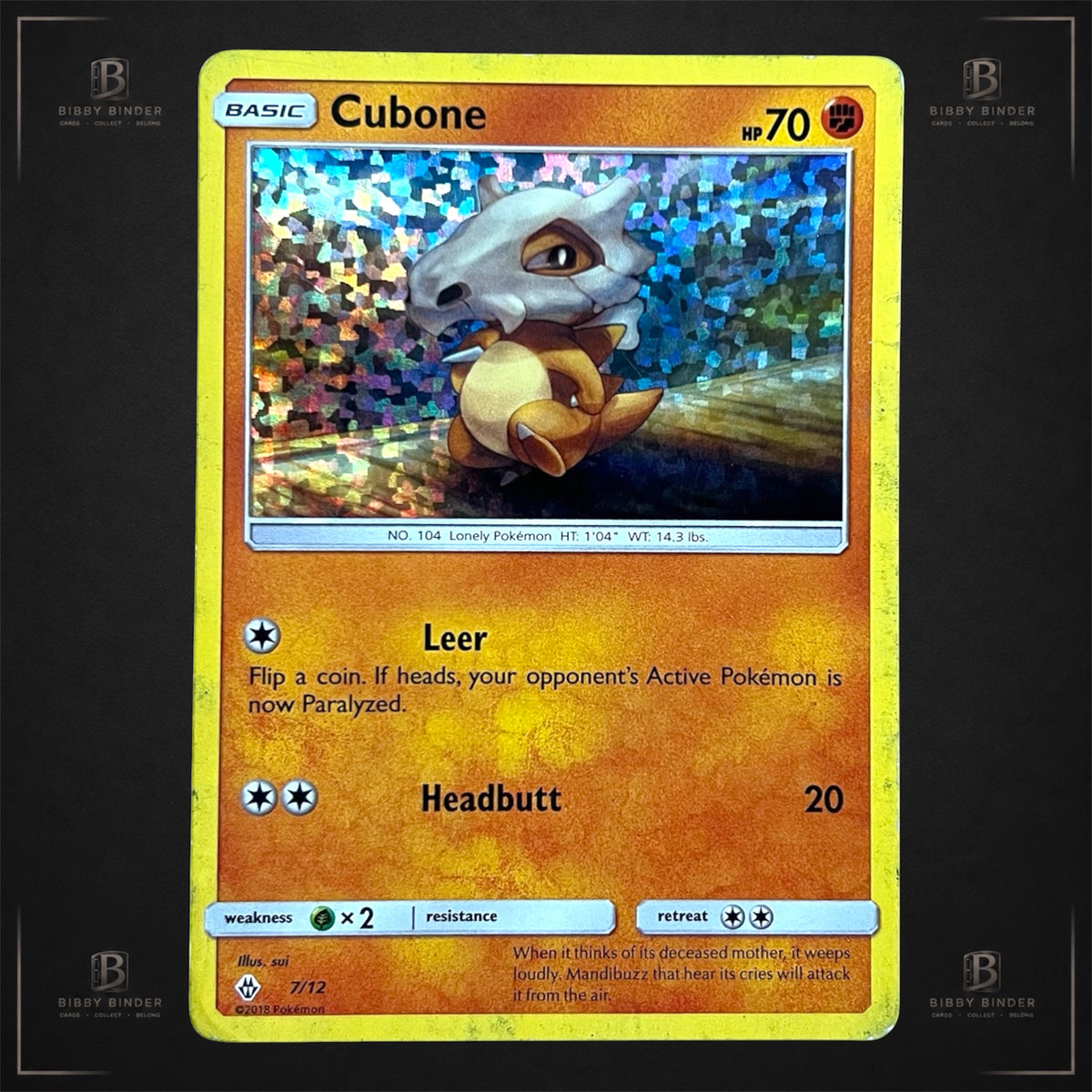 Pokémon Cubone 7/12 – McDonald’s Collection 2018 MP