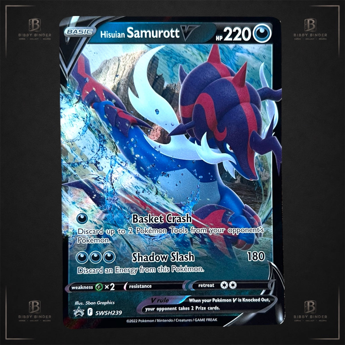 Pokémon Hisuian Samurott V SWSH239 Sword & Shield Promo