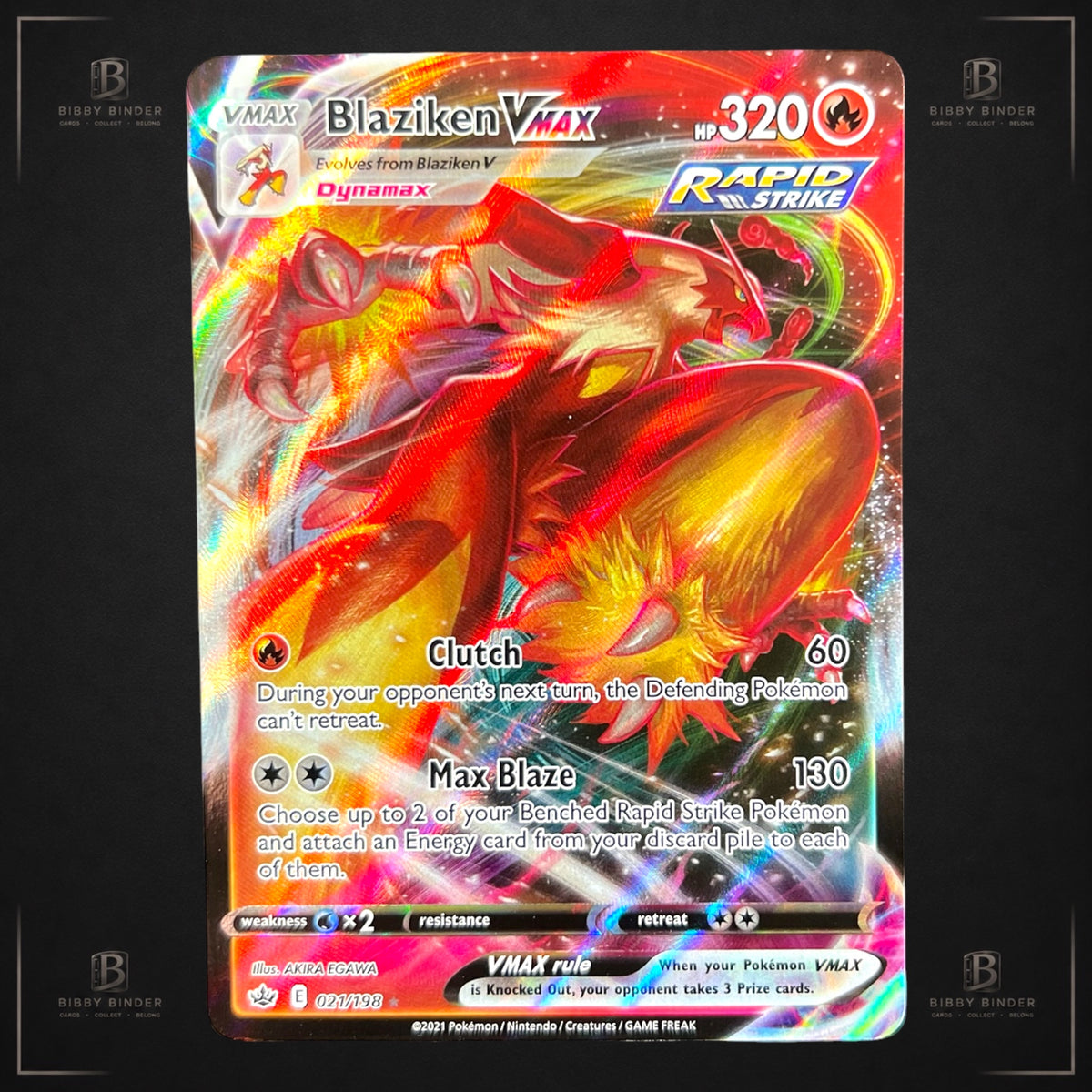Pokémon Blaziken VMAX 021/198 – Chilling Reign Ultra Rare