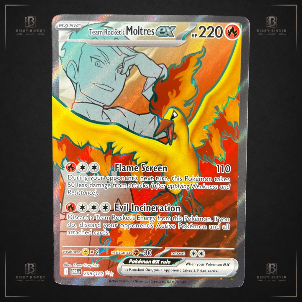 Pokémon Team Rocket’s Moltres ex 208/182 Destined Rivals SIR