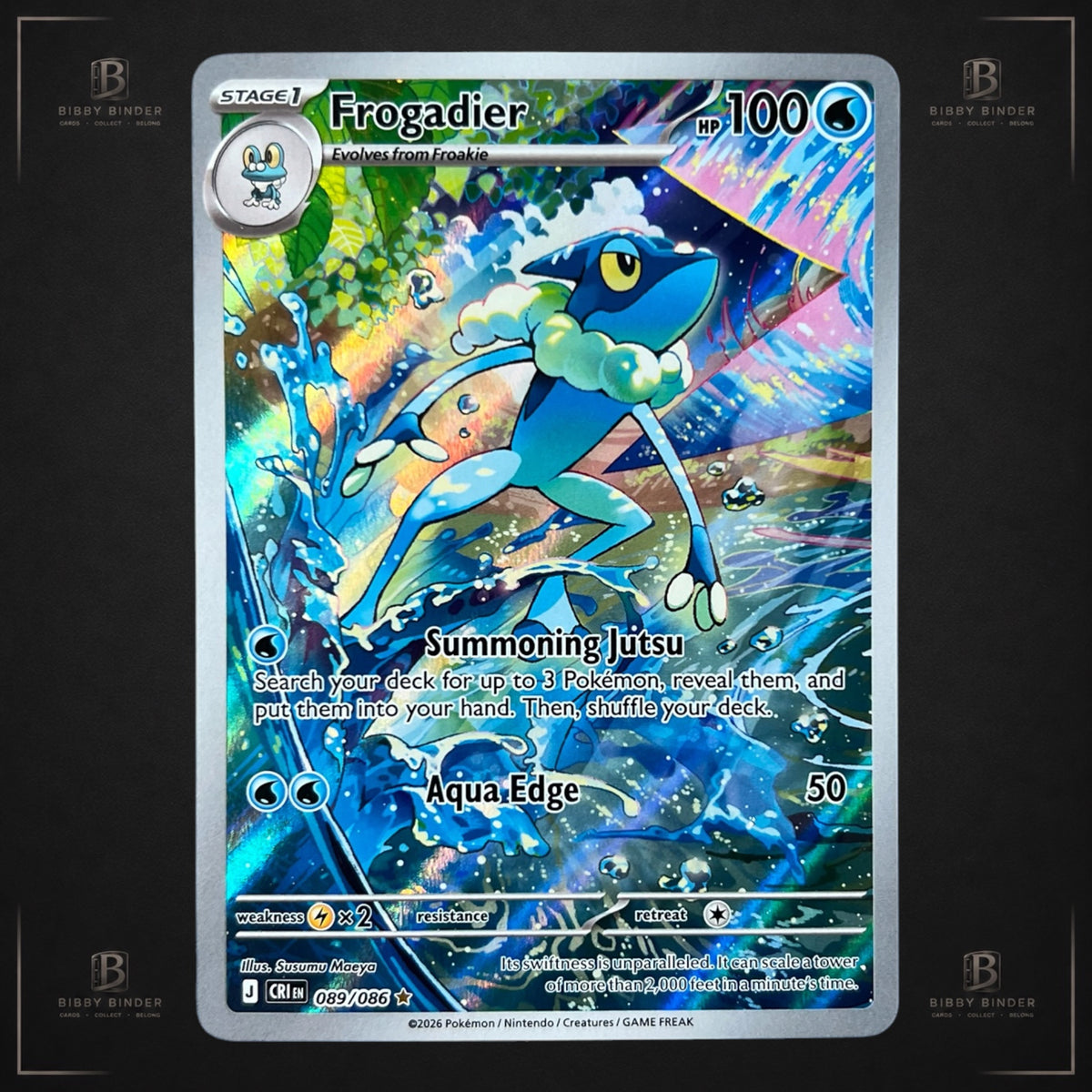 Pokémon Frogadier 089/086 – Illustration Rare – Chaos Rising
