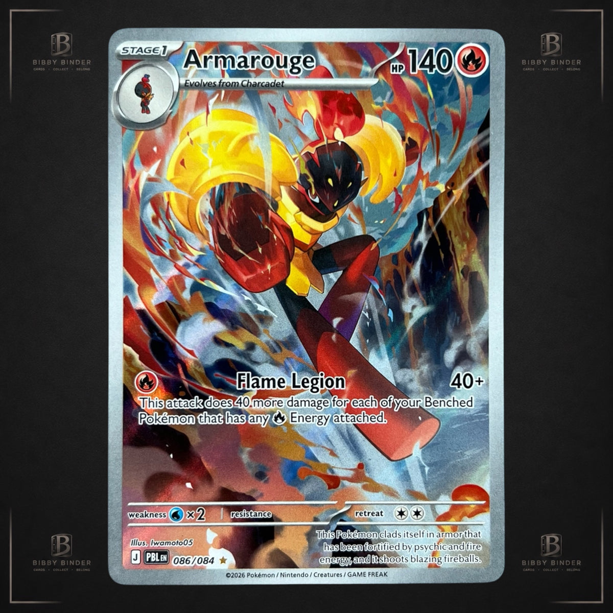 Armarouge 086/084 IR - Pitch Black Pokemon