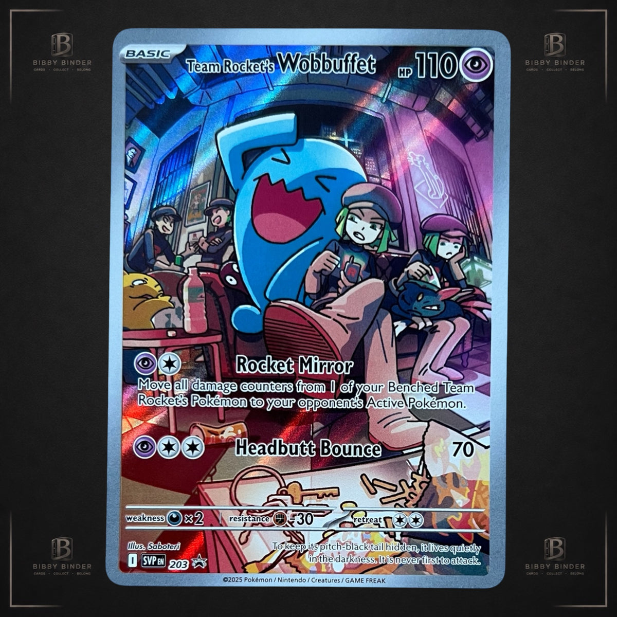 Team Rocket’s Wobbuffet 203 Black Star Promo Pokémon