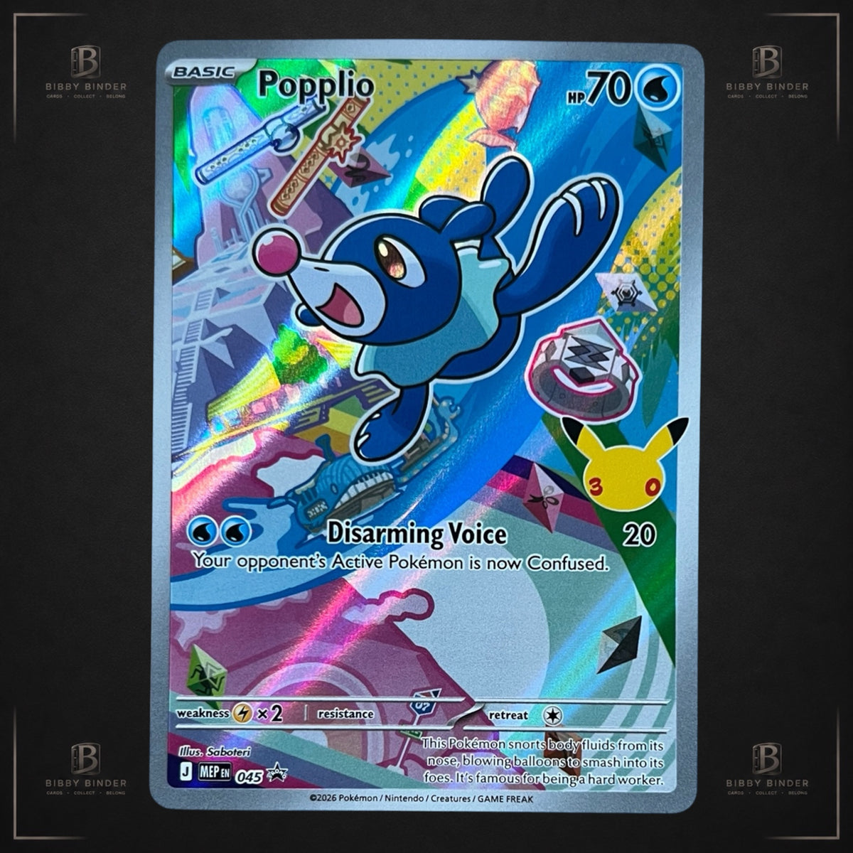 Popplio 045 – Pokémon 30th Anniversary Promo Pokémon