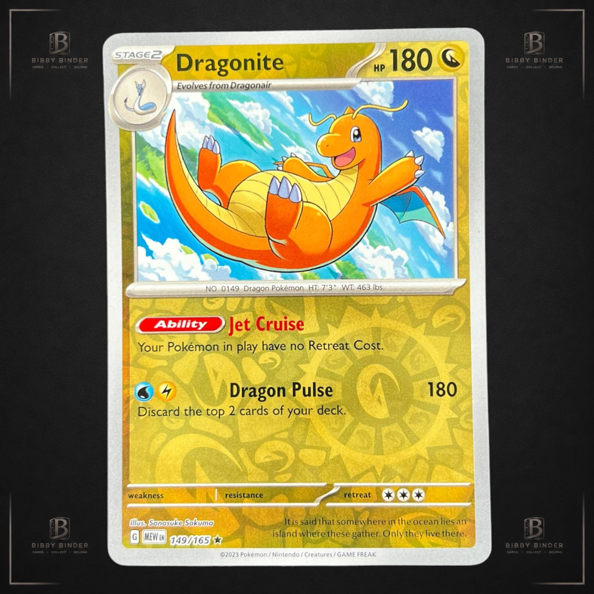 Pokémon Dragonite 149/165 Scarlet & Violet 151 Reverse Holo