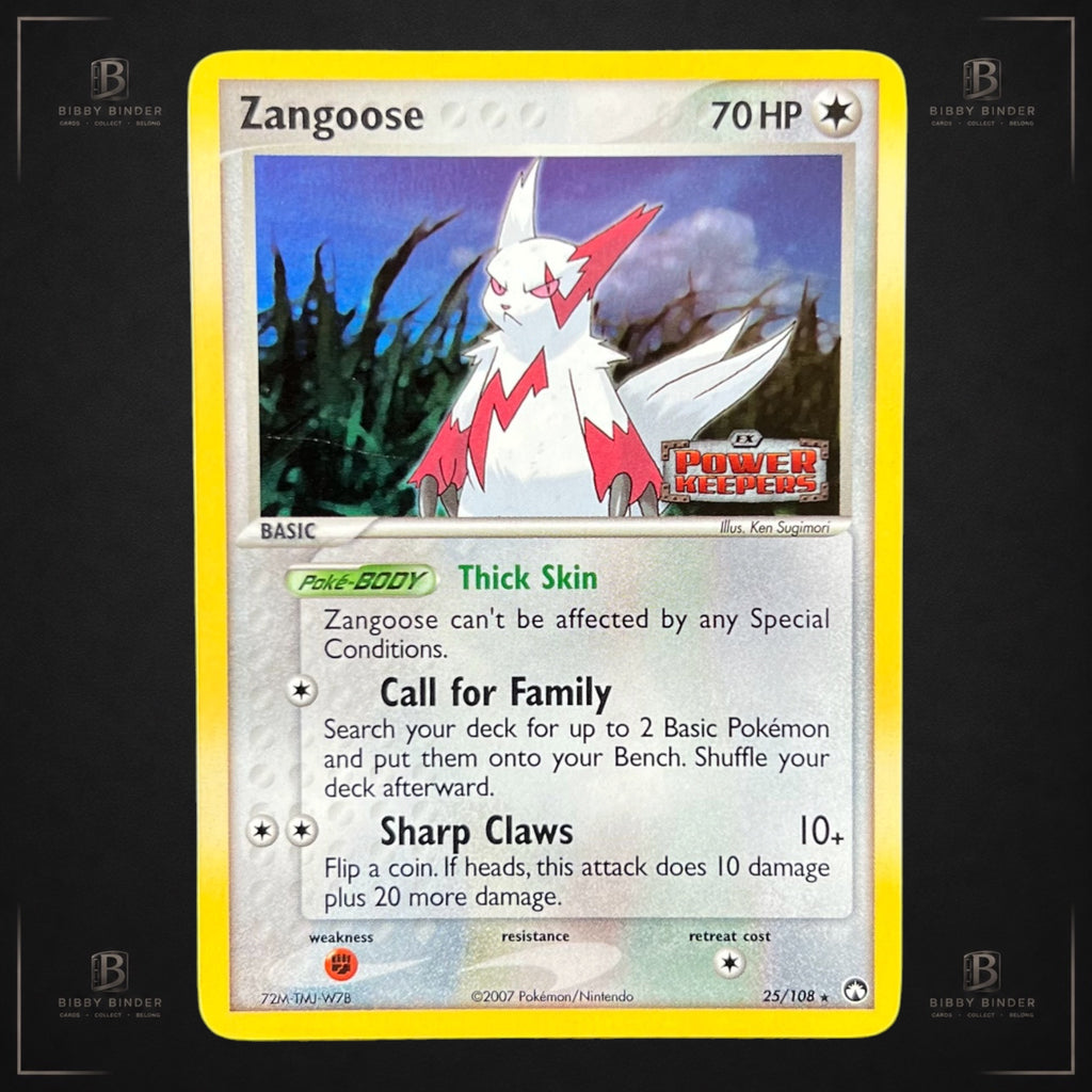 Pokémon Zangoose 25/108 Holo – EX Power Keepers