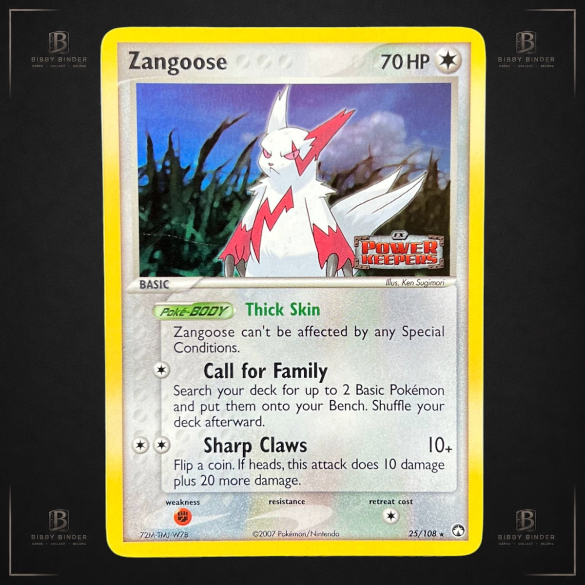Pokémon Zangoose 25/108 Holo – EX Power Keepers