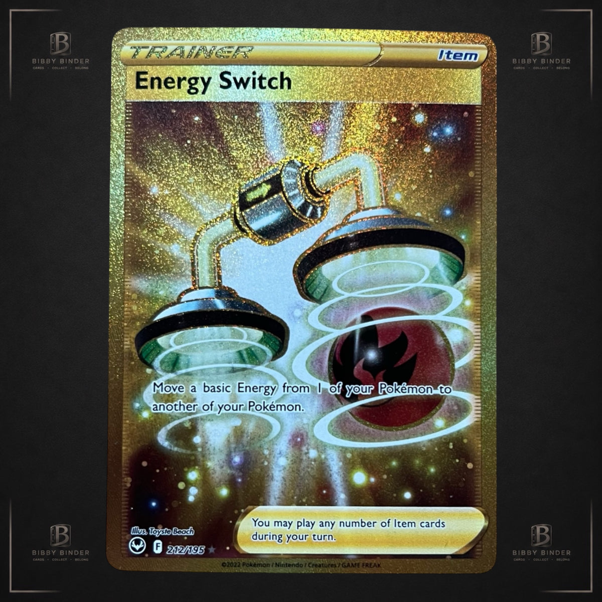 Energy Switch 212/195 Silver Tempest Gold SR Pokémon