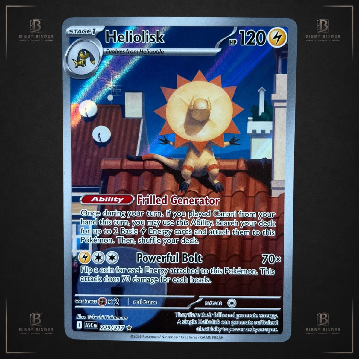Heliolisk 229/217 – Ascended Heroes – Illustration Rare – Pokémon