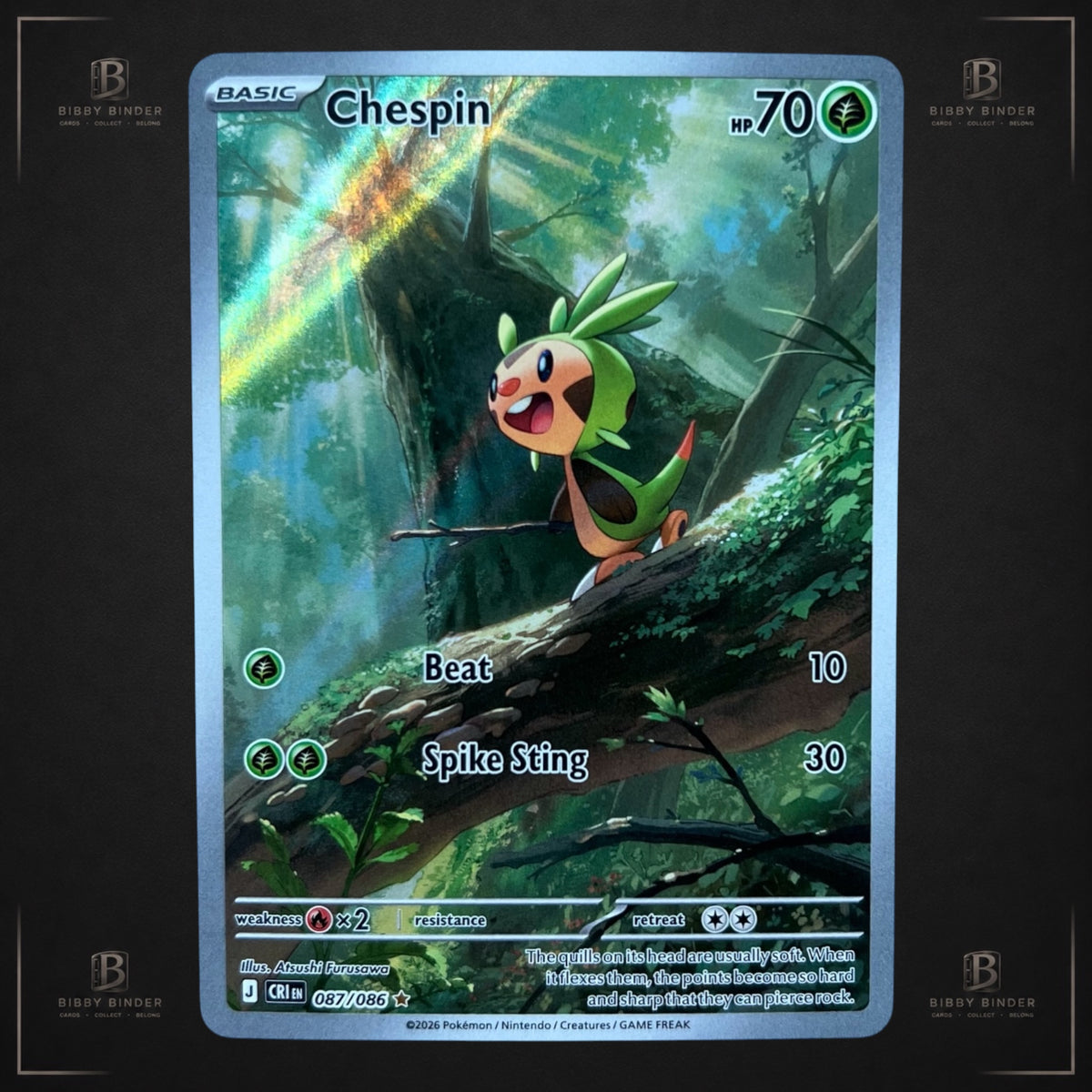 Chespin 087/086 – Illustration Rare – Chaos Rising – Pokémon