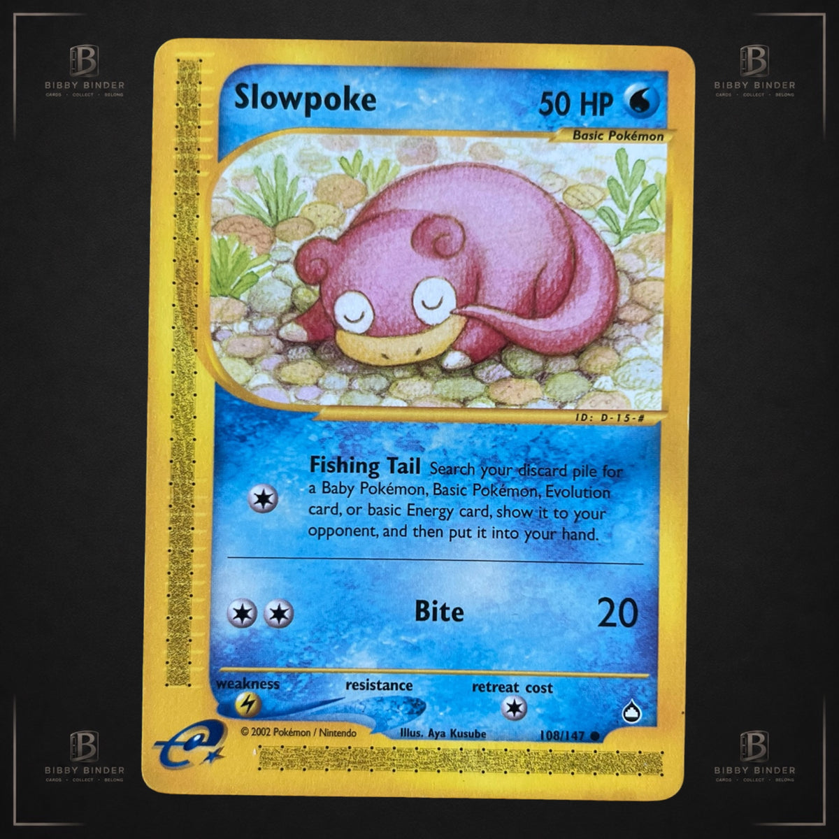 Slowpoke 108/147 – Aquapolis – e-Card Series – Pokémon