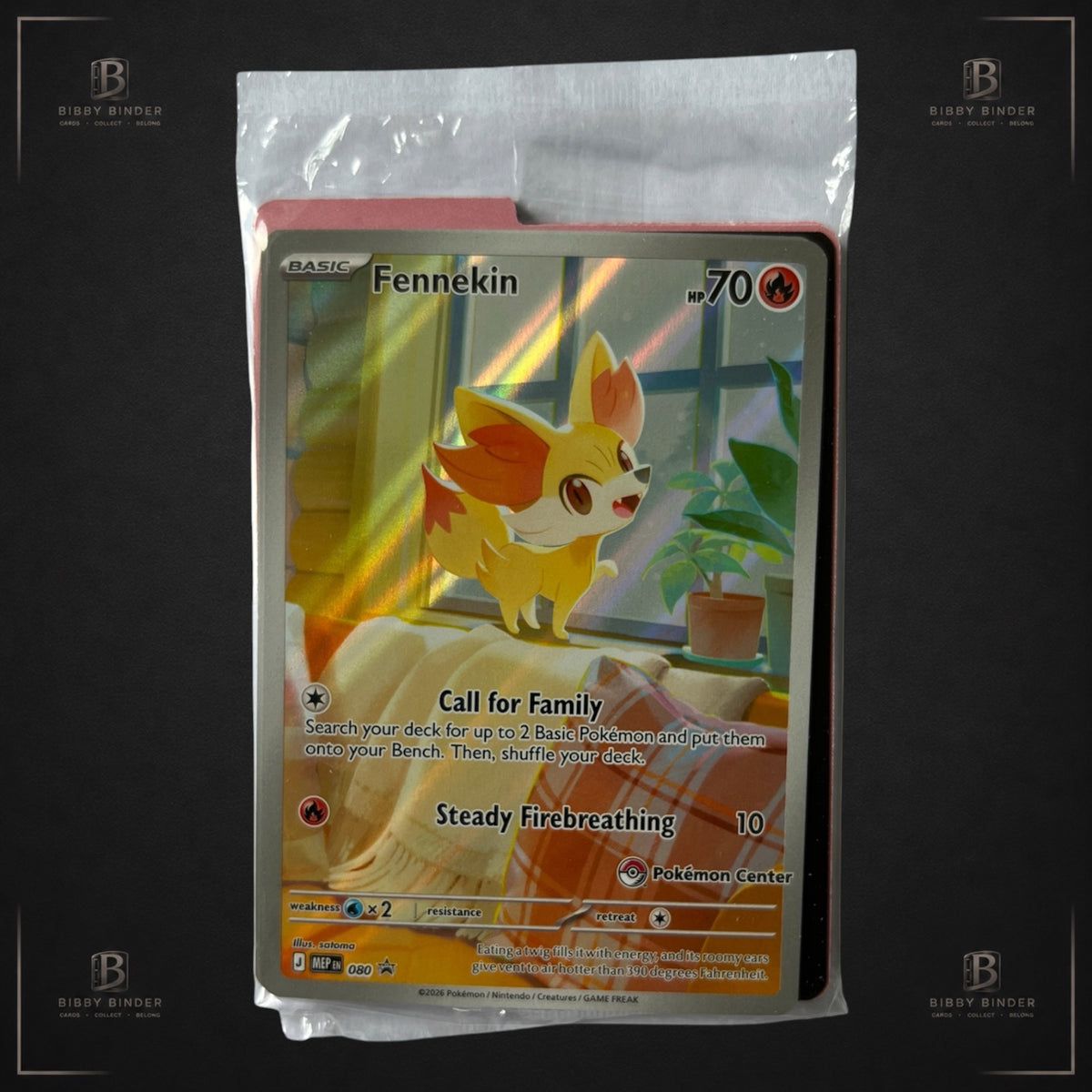 Pokémon Fennekin 080 Promo | Pokémon Center Stamped | Sealed