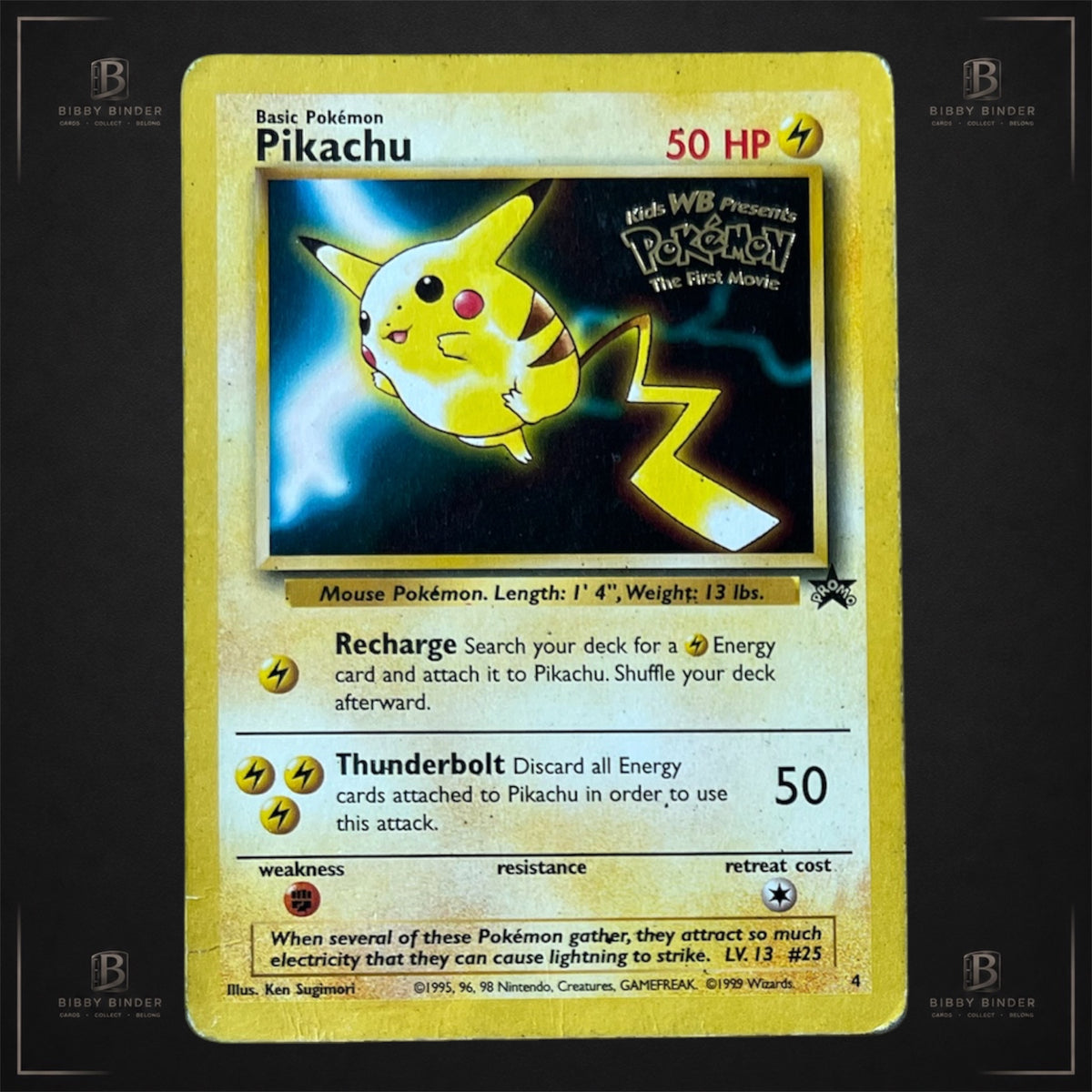Pokémon Pikachu Promo #4 – WB Kids Pokémon The First Movie – 1999