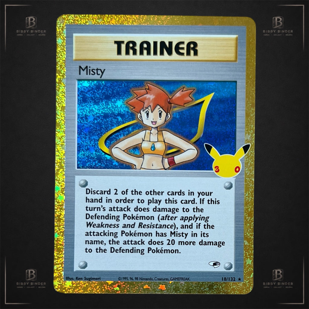 Pokémon Misty 18/132 – Gym Heroes – 30th Anniversary Stamp