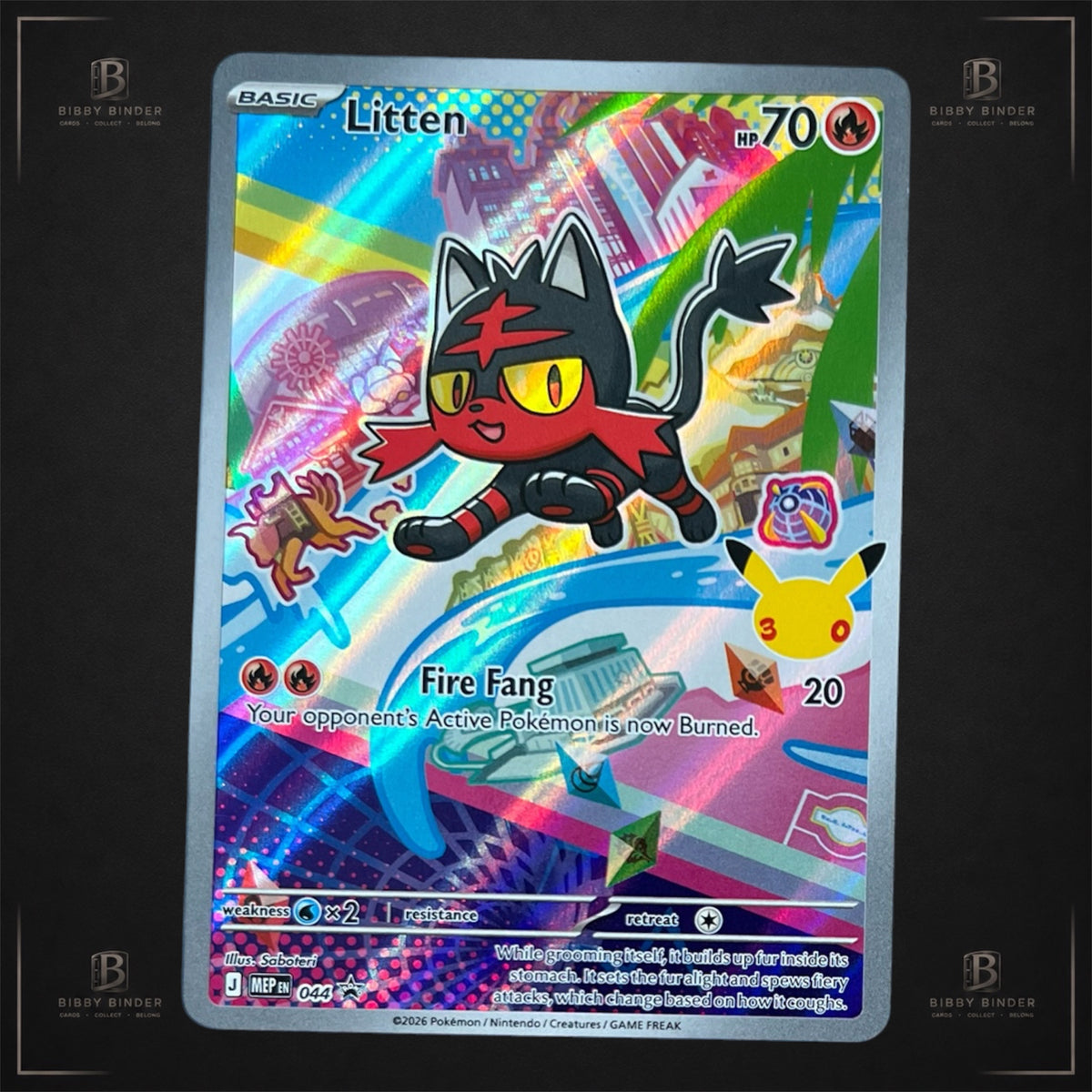 Pokémon Litten 044 – 30th Anniversary – Illustration Rare