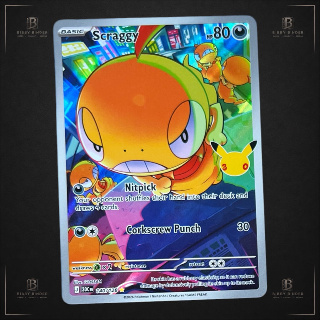 Scraggy 140/128 – Illustration Rare – Pokémon 30th Anniversary