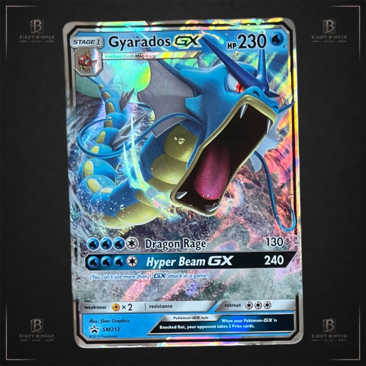 Pokémon Gyarados GX SM212 – Black Star Promo – Holo - MP
