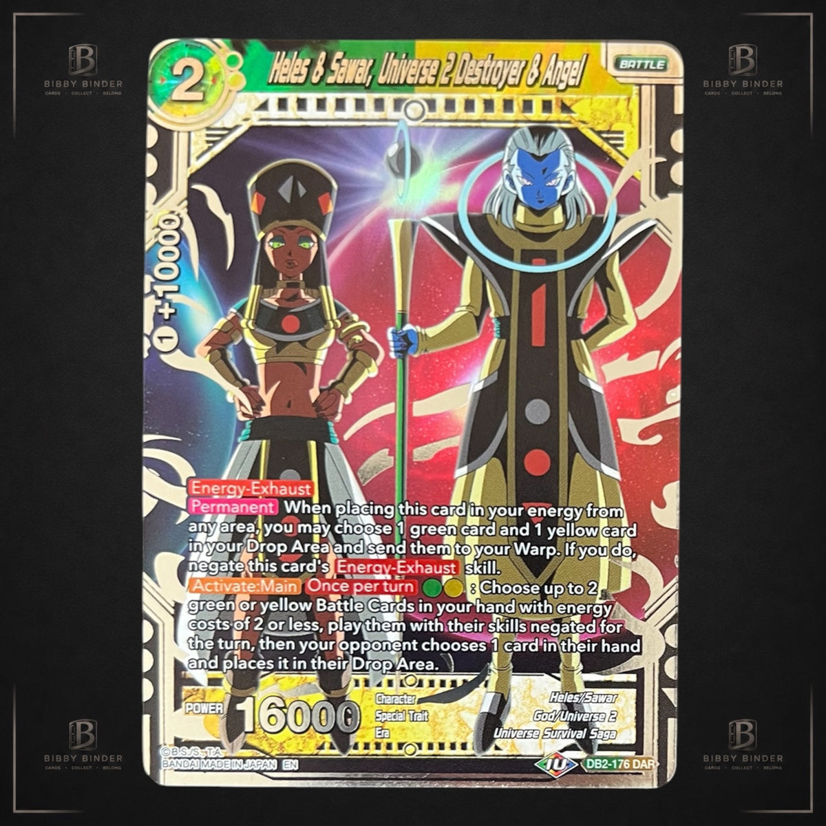 Dragon Ball Super Masters Heles & Sawar, Universe 2 Destroyer & Angel DB2-176 DAR