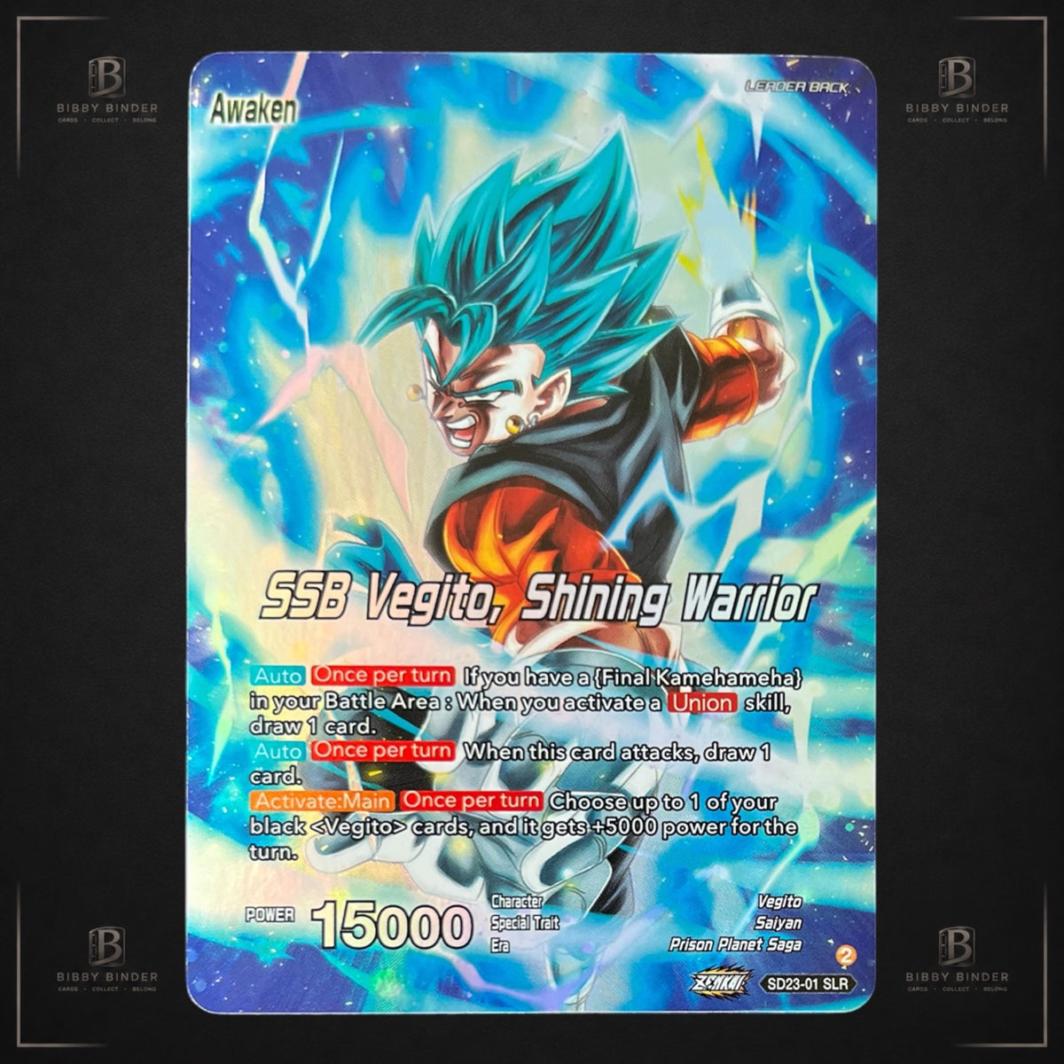 Dragon Ball Super Card Game Masters – SSB Vegito, Shining Warrior SD23-01 SLR