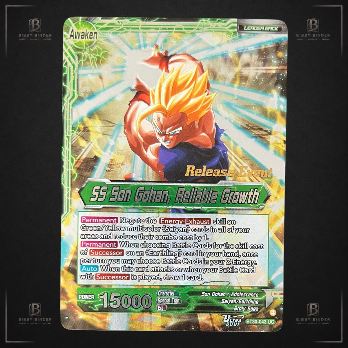Dragon Ball Super Masters – SS Son Gohan, Reliable Growth BT30-043 UC – Release Event