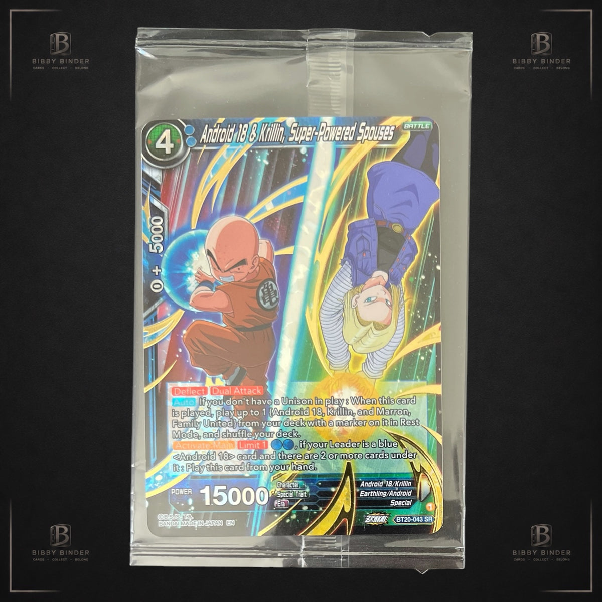 Dragon Ball Super Android 18 & Krillin Super-Powered Spouses BT20-043 SR Sealed