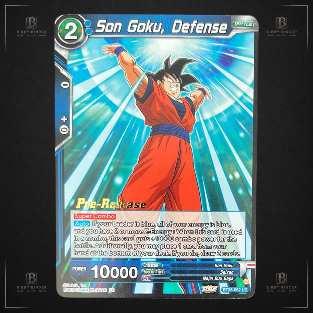 Dragon Ball Super Masters Son Goku, Defense BT25-052 UC Pre-Release