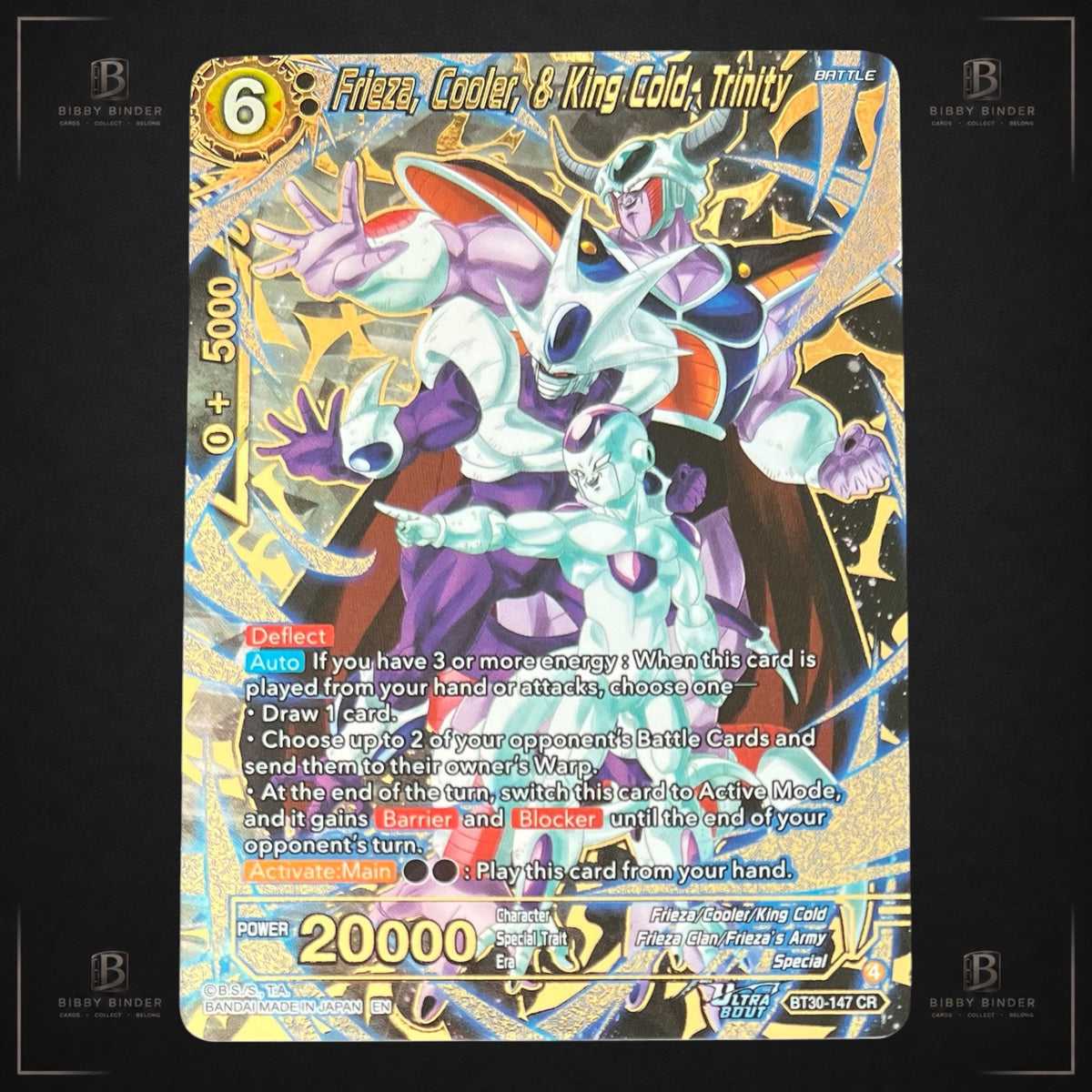 Dragon Ball Super Masters – Frieza, Cooler, & King Cold; Trinity BT30-147 CR