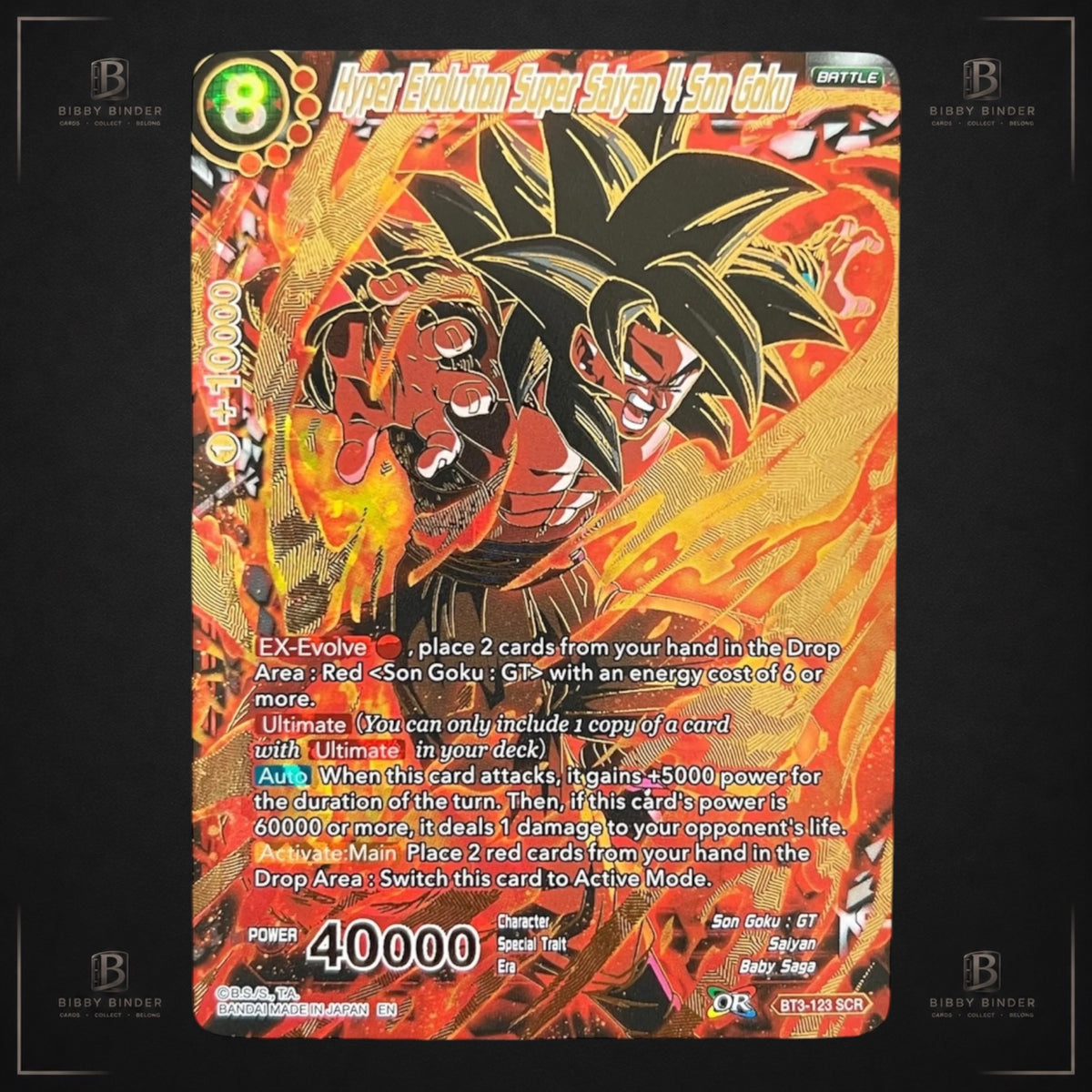 Dragon Ball Super – Hyper Evolution Super Saiyan 4 Son Goku BT3-123 SCR