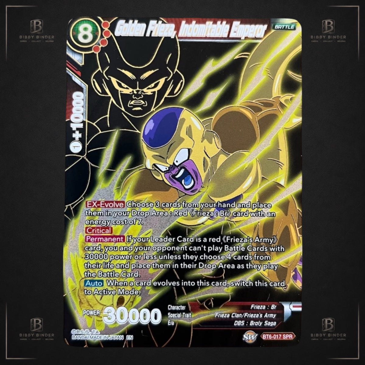 Dragon Ball Golden Frieza Indomitable Emperor BT6-017 SPR Special Rare