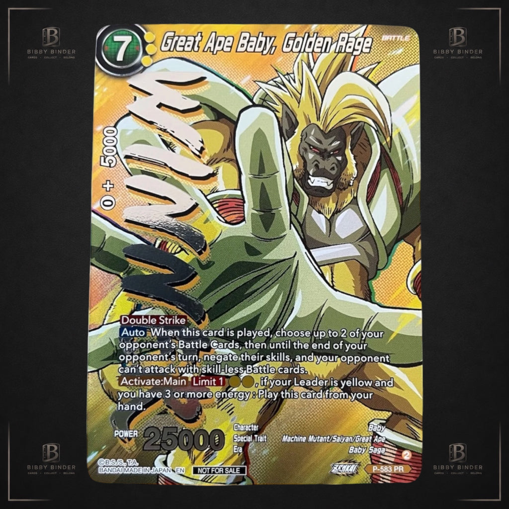 Dragon Ball Great Ape Baby Golden Rage P-583 PR Promo WINNER