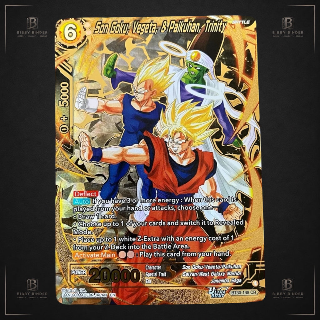 Dragon Ball Son Goku Vegeta & Paikuhan Trinity BT30-148 CR Collector Rare