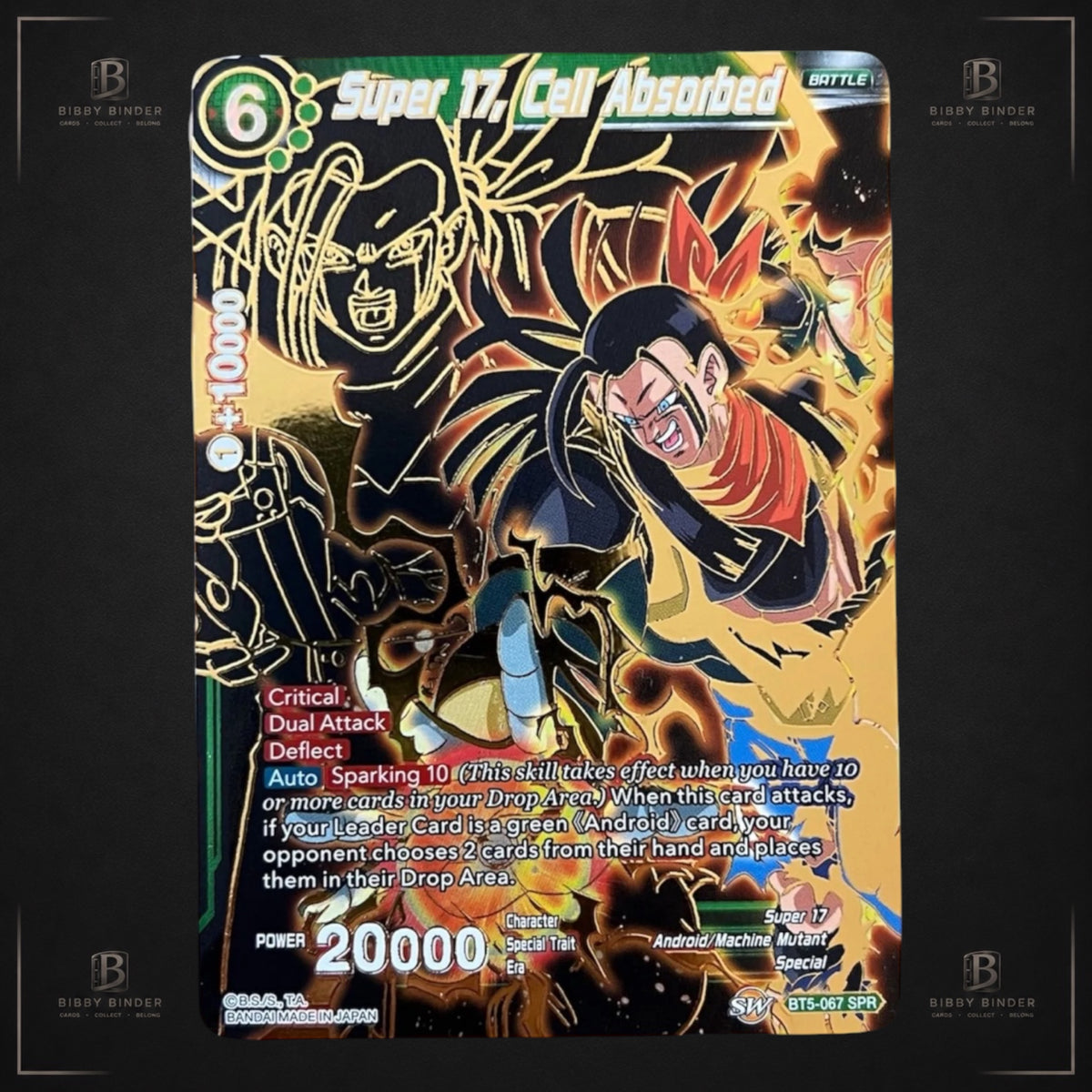 Dragon Ball Super 17 Cell Absorbed BT5-067 SPR Special Rare DBS Masters