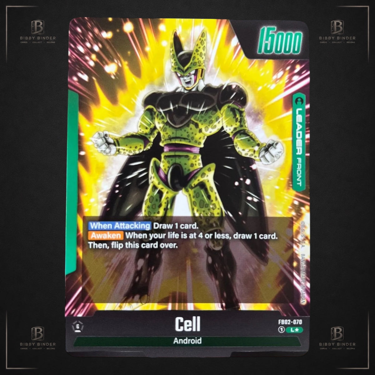Dragon Ball Cell FB02-070 L - Leader Alt Art Fusion World