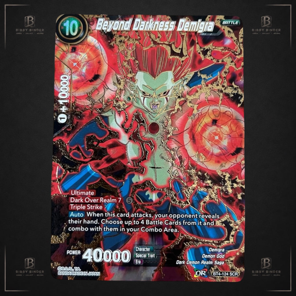 Dragon Ball Beyond Darkness Demigra BT4-124 SCR Secret Rare