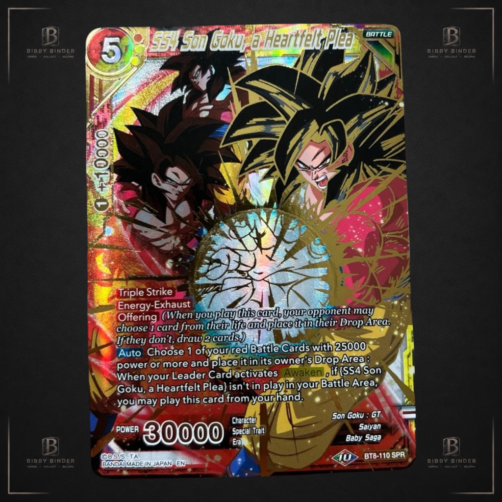 Dragon Ball SS4 Son Goku A Heartfelt Plea BT8-110 SPR Special Rare DBS