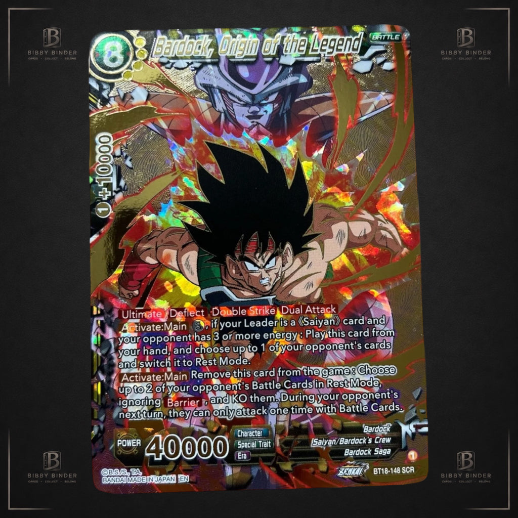 Dragon Ball Bardock Origin of the Legend BT18-148 SCR Secret Rare